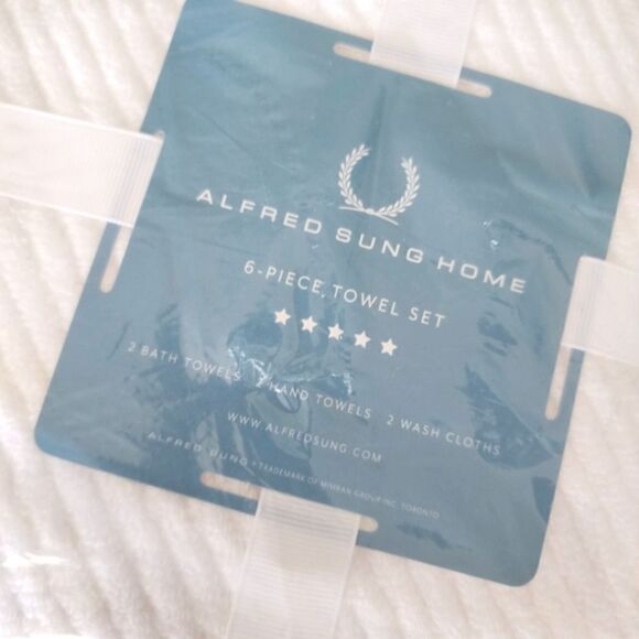 ALFRED SUNG towel 6 pieces set 2 bath 2 hand and 2 wash towels - Picture 6 of 15